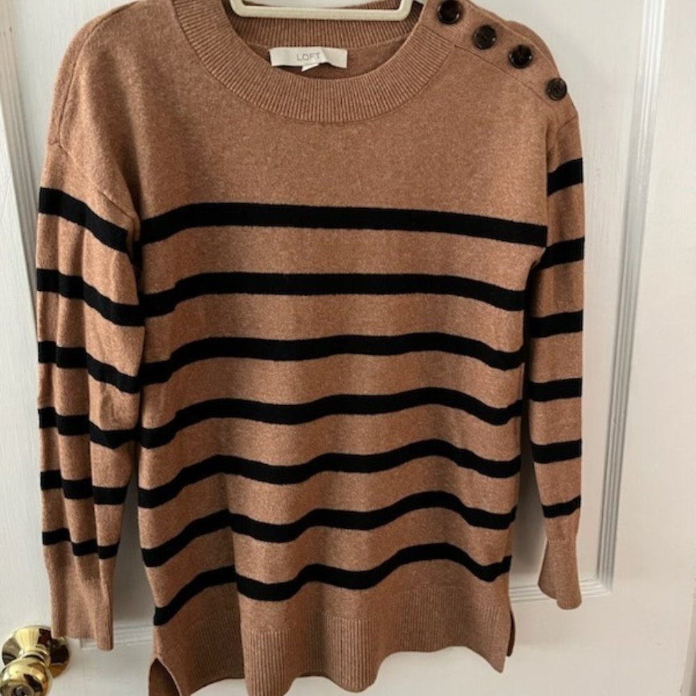 Brown and black stripe sweater
